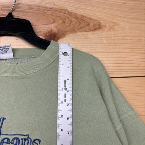 Vintage Pepe Jeans London Sweatshirt M/L Green Crewneck Pullover USA Made - Picture 9 of 13